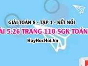 Bài 5.26 SGK Toán 8 tập 1 Kết nối tri thức: Lập bảng thống...